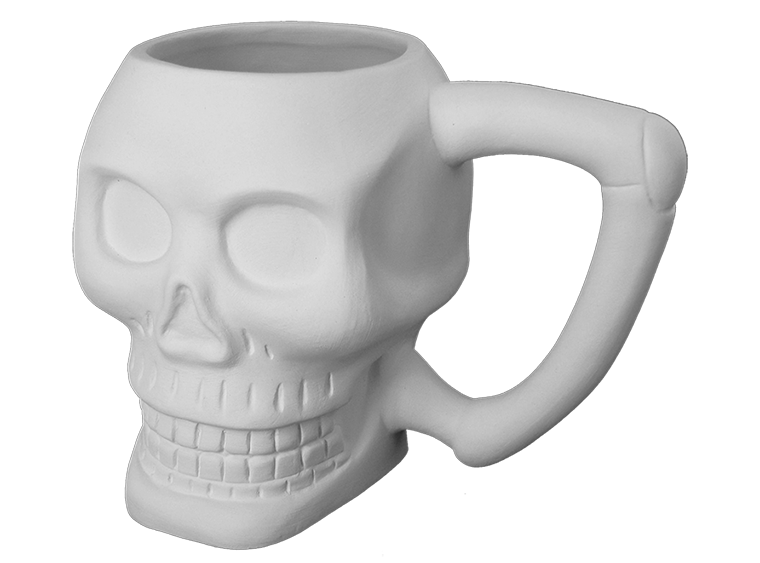 Bisque Skull Mug (Case of 4)