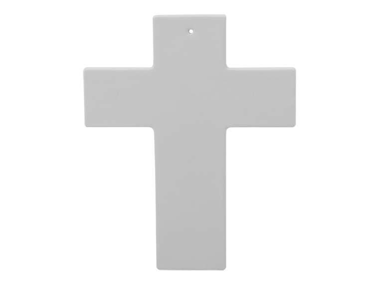 Bisque Cross Plaque (Case of 8)