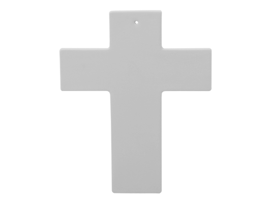 Bisque Cross Plaque (Case of 8)
