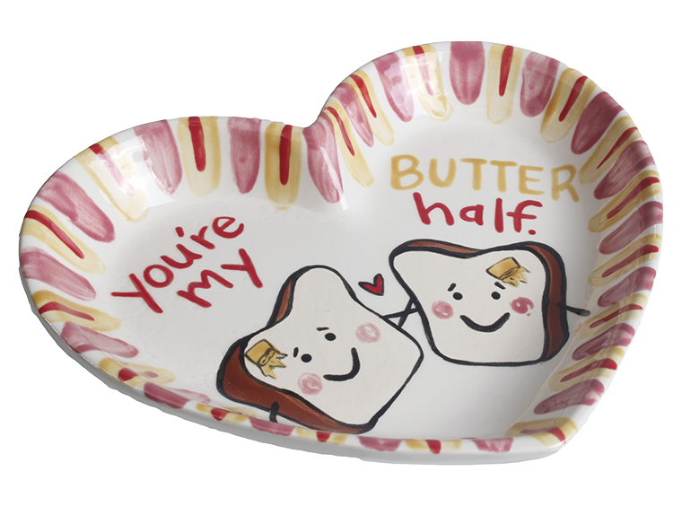 Bisque Heart Dish Small (Case of 6)
