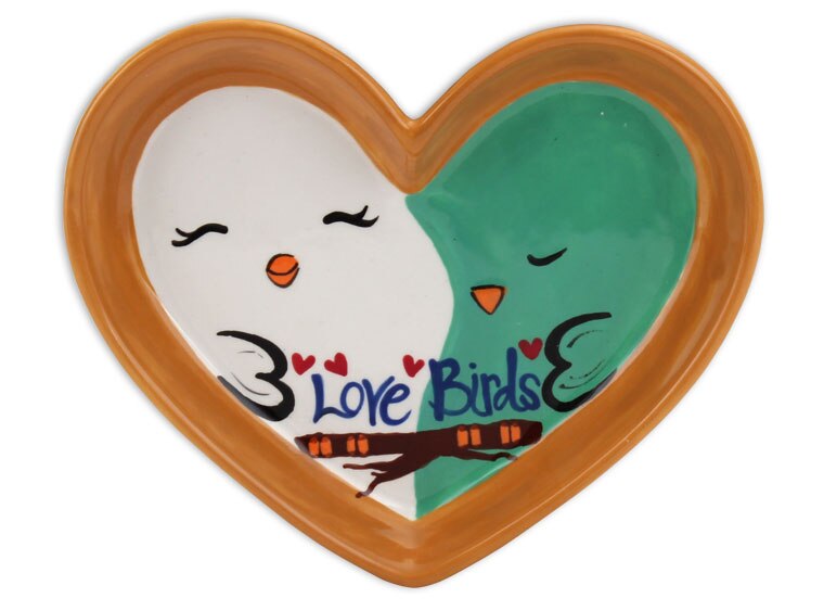 Bisque Heart Dish Medium (Case of 6)