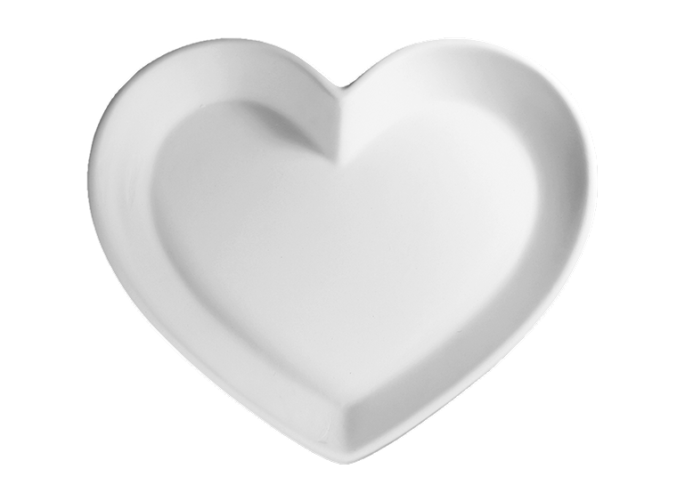 Bisque Heart Dish Large (Case of 4)