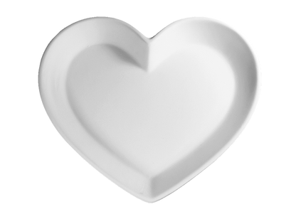 Bisque Heart Dish Large (Case of 4)