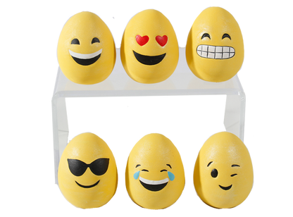Bisque Emoji Easter Egg Set - 2 Sets Of 6 (Case of 12)