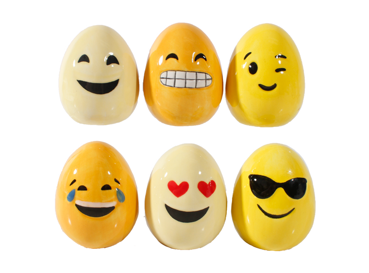 Bisque Emoji Easter Egg Set - 2 Sets Of 6 (Case of 12)