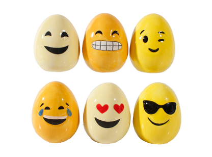 Bisque Emoji Easter Egg Set - 2 Sets Of 6 (Case of 12)