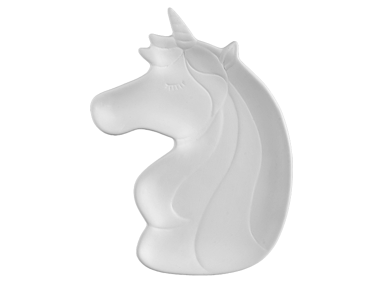 Bisque Shimmer The Unicorn Plate (Case of 6)