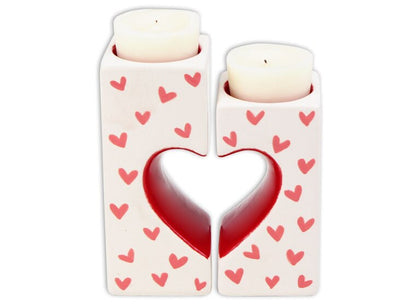 Bisque Heart Tea Light Holder (Case of 4)