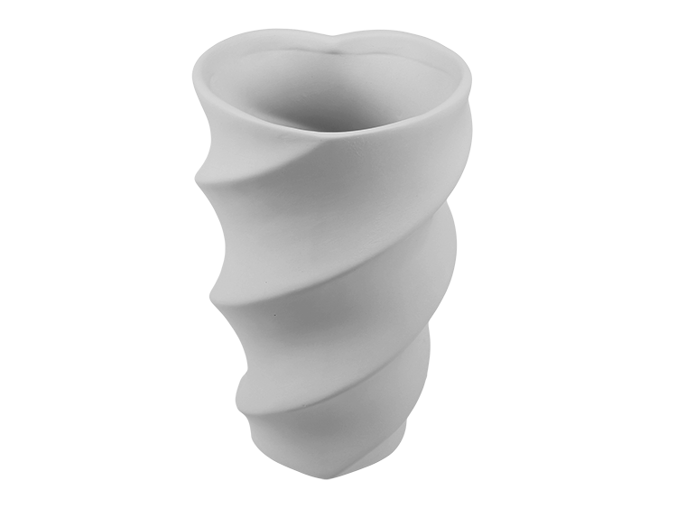 Bisque Hurricane Heart Vase (Case of 2)
