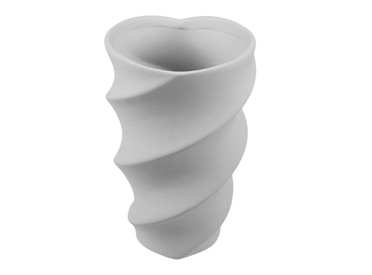 Bisque Hurricane Heart Vase (Case of 2)