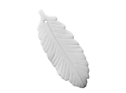 Bisque Feather Ornament (Case of 12)