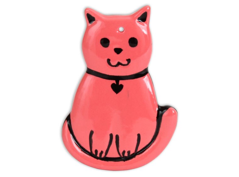 Bisque Sassy Cat Ornament (Case of 12)