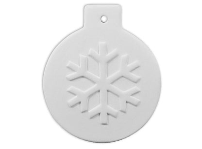 Bisque Flat Ball Snowflake Ornament (Case of 12)