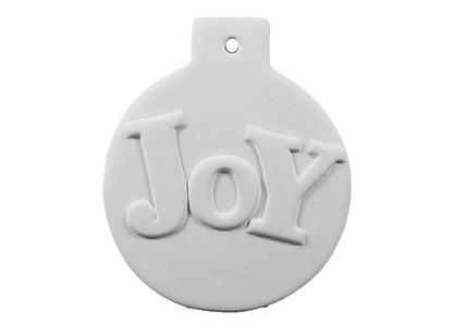 Bisque Flat Ball Joy Ornament (Case of 12)