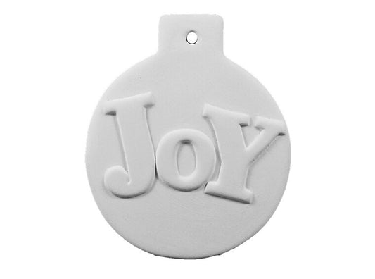 Bisque Flat Ball Joy Ornament (Case of 12)