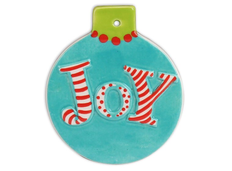 Bisque Flat Ball Joy Ornament (Case of 12)