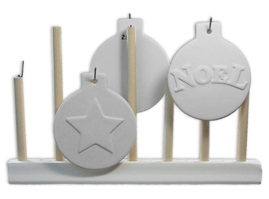 Bisque Flat Ball Ho Ho Ho Ornament (Case of 12)