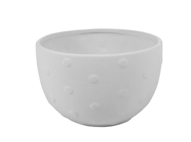Bisque Polka Dot Bowl (Case of 4)