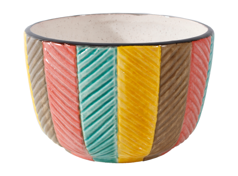 Bisque Herringbone Bowl (Case of 4)