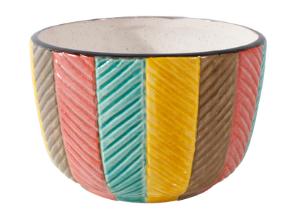 Bisque Herringbone Bowl (Case of 4)