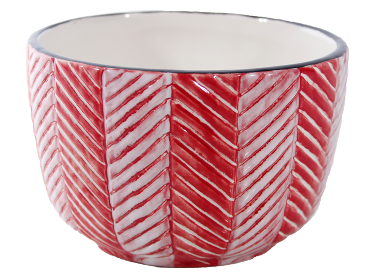 Bisque Herringbone Bowl (Case of 4)