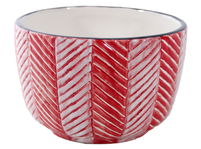 Bisque Herringbone Bowl (Case of 4)