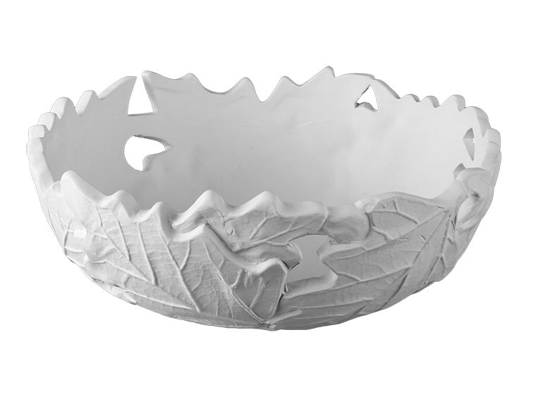 Bisque Leafy Cutout Bowl (Case of 4)