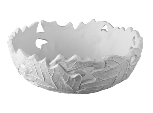 Bisque Leafy Cutout Bowl (Case of 4)