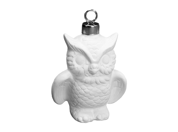 Bisque Hoolio Owl Ornament (Case of 12)