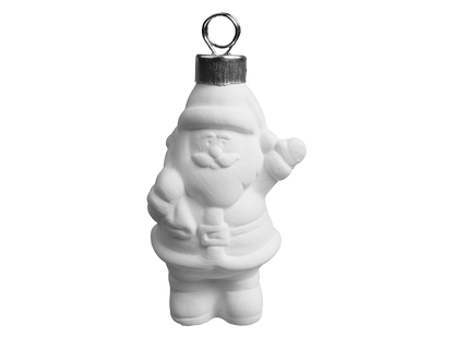 Bisque Jolly Santa Ornament (Case of 12)