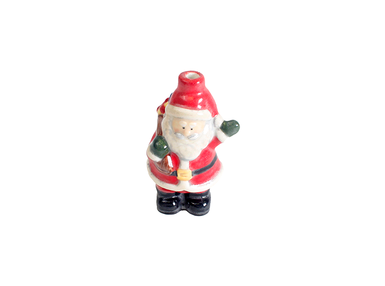 Bisque Jolly Santa Ornament (Case of 12)