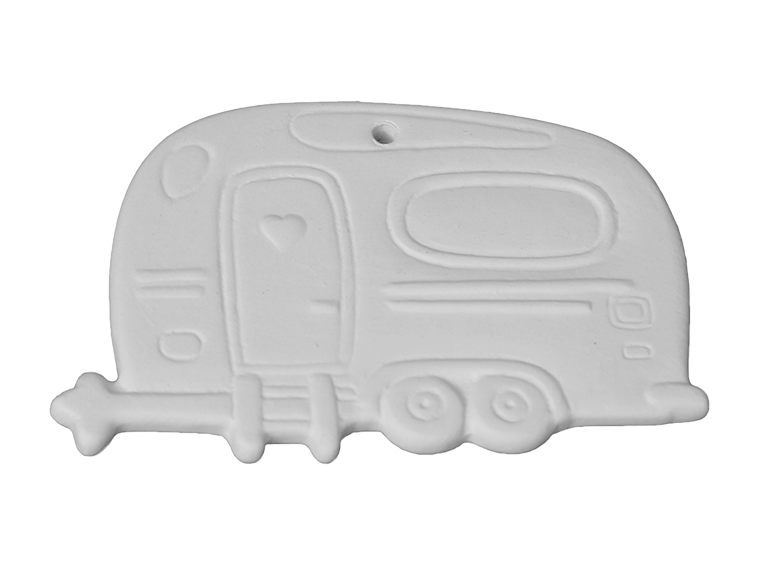 Bisque Flat Camper Ornament (Case of 12)