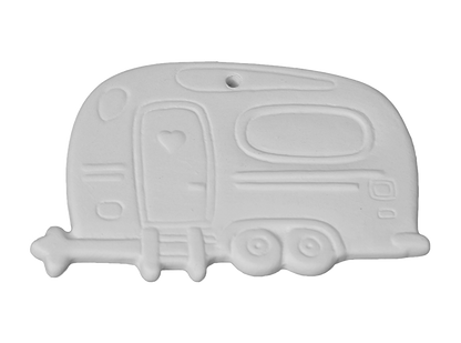 Bisque Flat Camper Ornament (Case of 12)
