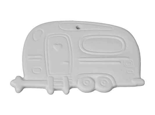 Bisque Flat Camper Ornament (Case of 12)
