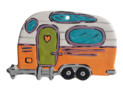 Bisque Flat Camper Ornament (Case of 12)