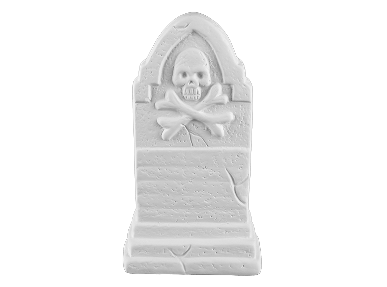 Bisque Crossbones Tombstone (Case of 6)