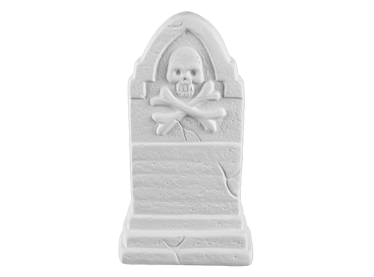 Bisque Crossbones Tombstone (Case of 6)