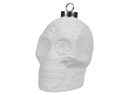 Bisque Day Of The Dead Skull Ornament (Case of 9)