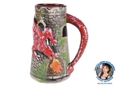 Bisque Dragon Keep Stein (Case of 4)