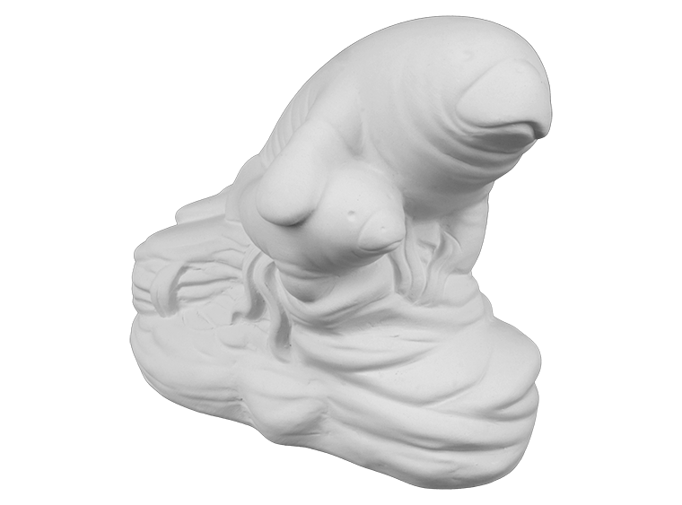 Bisque Mama And Baby Manatee (Case of 4)