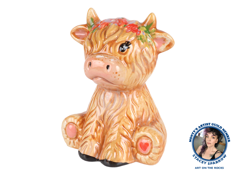 Bisque Harvey Highland Cow Party Pal (Case of 8)