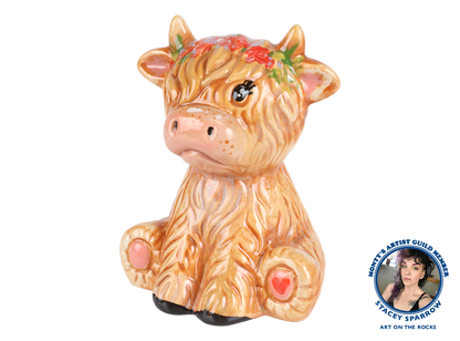 Bisque Harvey Highland Cow Party Pal (Case of 8)
