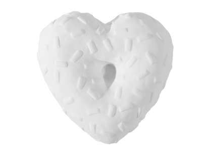 Bisque Donut Heart Box (Case of 6)