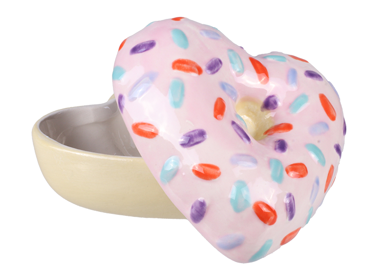 Bisque Donut Heart Box (Case of 6)
