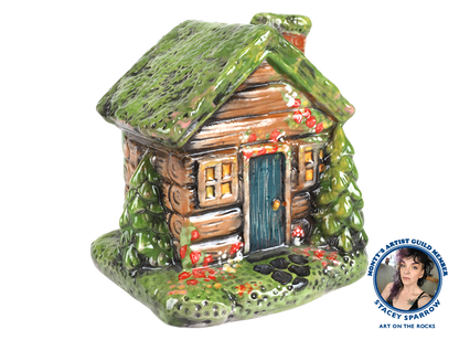 Bisque Cozy Cottage Incense Holder (Case of 4)