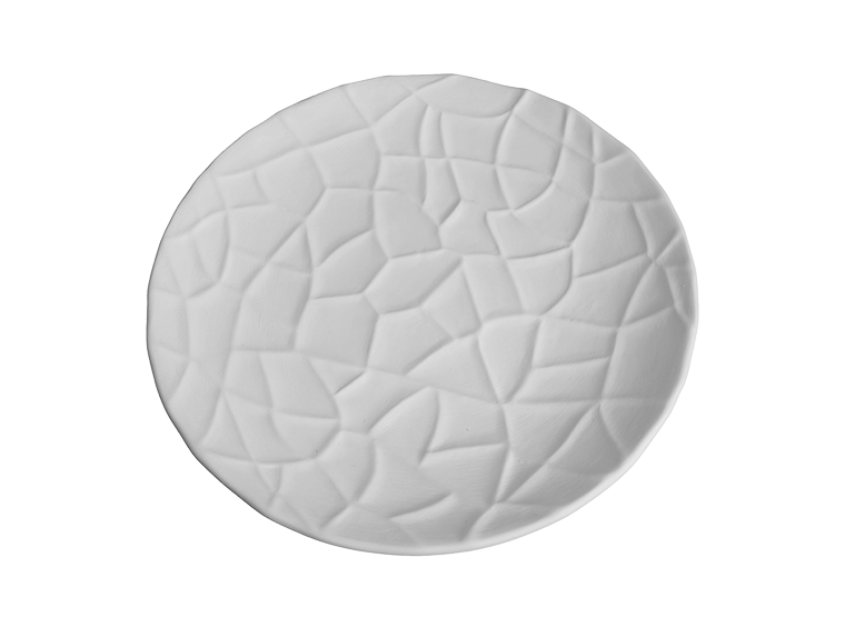 Bisque Mudcrack Plate (Case of 6)