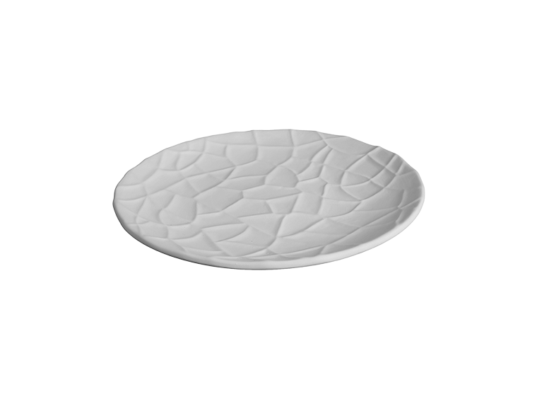 Bisque Mudcrack Plate (Case of 6)