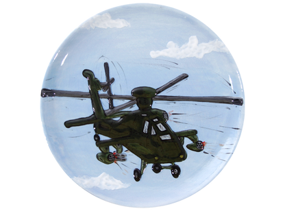 Bisque Helicopter Plate (Case of 12)