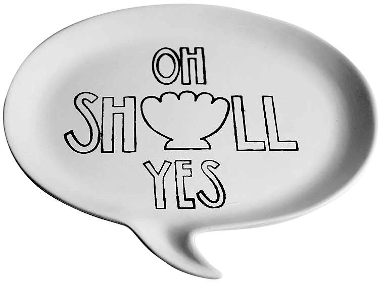 Bisque Oh Shell Yes Plate (Case of 8)
