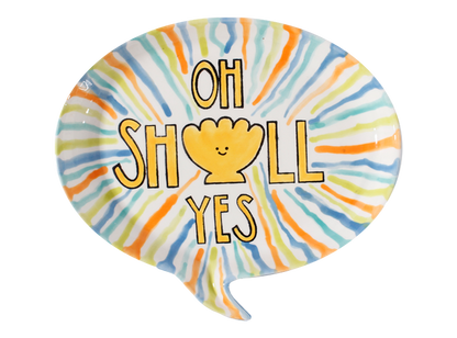 Bisque Oh Shell Yes Plate (Case of 8)